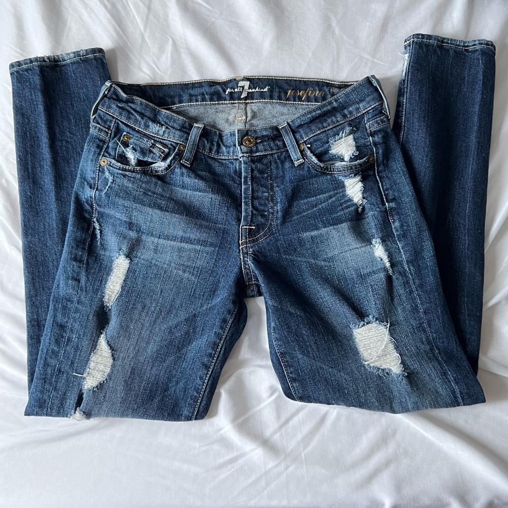 7 For All Mankind Women’s Josefina Skinny Boyfriend Jeans| size 24